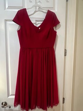 dress the population corey chiffon fit & flare cocktail dress Corey Dress Dress the Population
